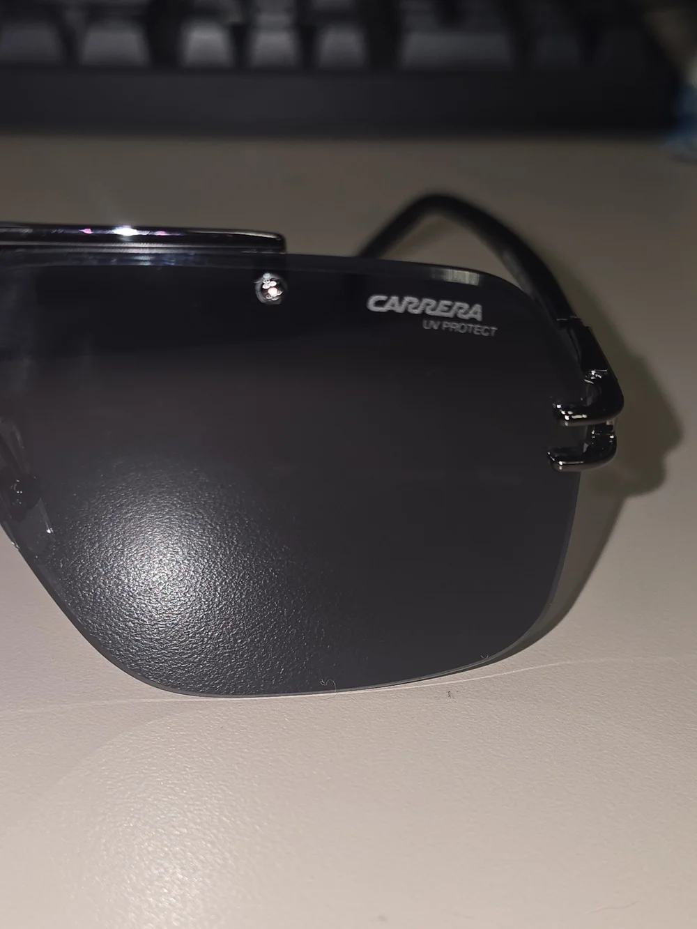 NEW Carrera 1054/S V81IR Rimless Sunglasses Ruthenium Grey Double Bridge + Case
